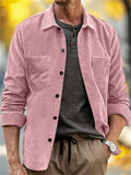 Men's Autumn Corduroy Long-sleeved Casual Pocket Lapel Jackets