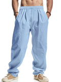 Men's Casual Solid Color Drawstring Beach Pants