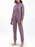 Winter Home Turtleneck Knit Sweater + Sweatpants