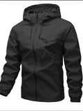 Men's Autumn Casual Solid Color Pockets Hooded Outdoor Jackets