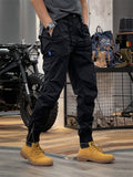 Retro Leisure Wear-resistant Male Ankle-tied Cargo Trousers