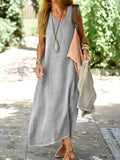 Female Summer Vogue Casual V-Neck Sleeveless Dresses