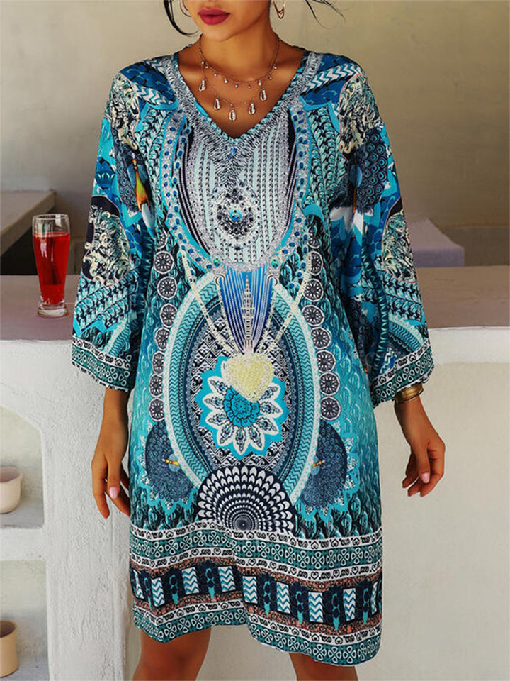 Women's Beautiful Ethnic Style Printed Casual Dress