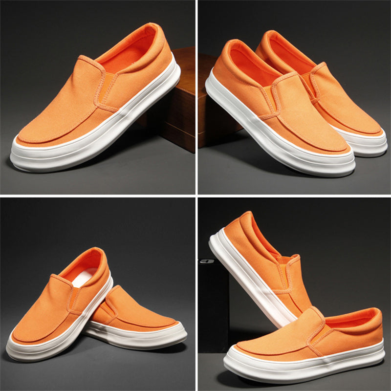 Trendy Male Slip-on Low Top Flat Canvas Shoes