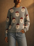Women Pullover Santa Fuzzy Ugly Christmas Sweaters