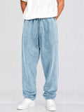 Mens Distressed Loose Fit Drawstring Pants Casual Sweatpants