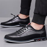 Men's Trendy Casual Striped Lace Up Slip-ons Flats Shoes