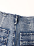 Female Multi-Pocket Loose Fit Cargo Denim Jeans