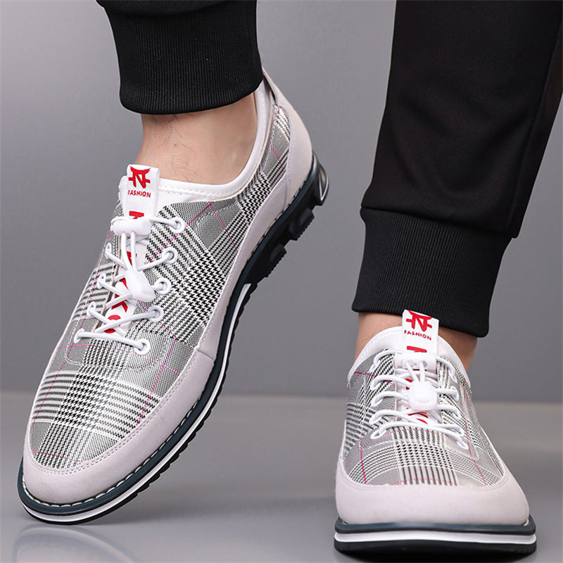 Men's Trendy Casual Striped Lace Up Slip-ons Flats Shoes