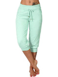 Female Mid-Rise Drawstring All Match Cropped Pants