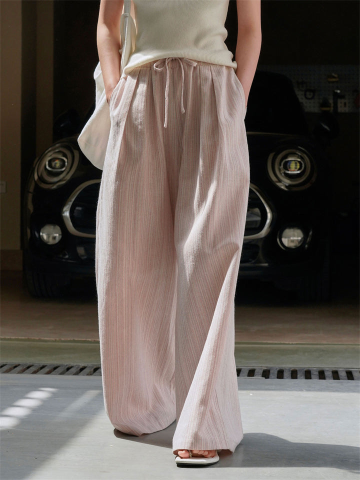 Ladies Wide Leg Comfortable Sun Protection Casual Striped Pants