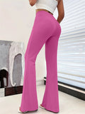 Women Casual High Waist Slim Fit Stretchy Flared Yoga Pants