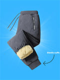 Unisex Casual Wear Winter Warm Fleece Lined Straight/Jogger Pants