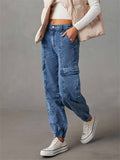 Women's Trendy High Waist Multi-Pocket Cargo Jeans