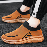 Male's Lightweight Flying Woven Mesh Contrast Color Slip-Ons Sneakers