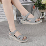 Female Elegant Lightweight Plus Size Velcro Sandals