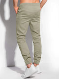 Men's Daily Wear Simple Loose Ankle-Tied Casual Pants