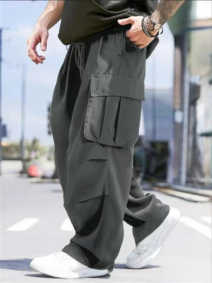 Men's Loose Utility Multi-Pockets Casual Cargo Trousers