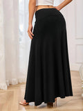 Women's Casual Summer Solid Color Knitted Skirts