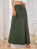 Women's Casual Summer Solid Color Knitted Skirts