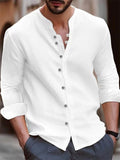 Men's Linen Extra Loose Autumn Long Sleeve Shirt