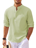 Men's Fashion Comfortable Half Sleeve Vacation Henley Shirts