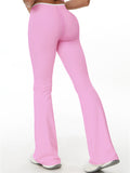 High-Waist Flared Yoga Pants for Women Loose Fit Workout Fitness Pants‌