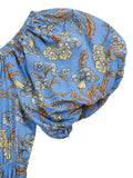Bohemian Off Shoulder Puff Sleeve Print Beach Dress for Lady