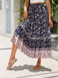 Women's Leisure Blooming Floral Print Boho Skirt