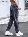 Men's Straight Leg Mid-Rise Drawstring Leisure Pants