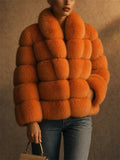 Women Trendy Warm Faux Fur Bubble Winter Coats