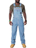 Men's Cool Multi-Pocket Denim Cargo Overalls