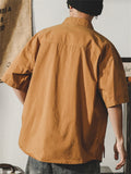 Men's Cool Multi Pockets Button Up Cargo Shirts