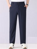 ‌Plus Size Comfy Elastic Waist Men's Summer Straight Leg Casual Pants‌