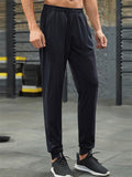 Men's Stretchy Elastic Waist Sporty Tapered Leg Pants with Pockets