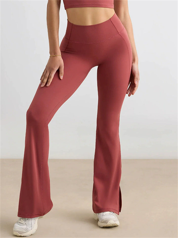 Women's High Waist Flared Leggings Yoga Pants