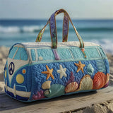 Beach Bus Shell Starfish Quilted Duffel Bag