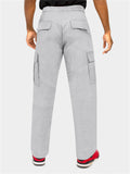 Male Summer Corduroy Multi-pocket Cargo Trousers