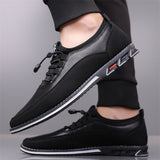 Men's Casual Contrast Color Lace Up Slip-ons Flats Shoes