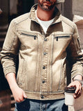 Men's Classic Slim Fit Button Up Outerwear Denim Jackets