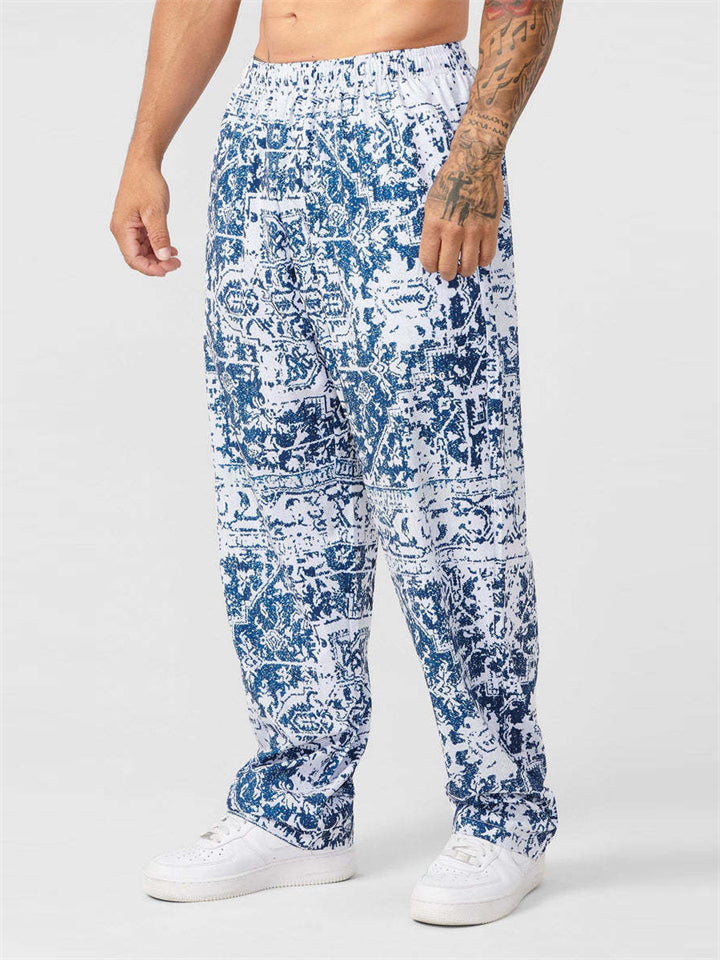 Men's Hip-Hop Digital Printed Loose Fitness Ugly Pants