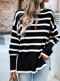 Stylish Turtleneck Striped Knitwear Sweater for Ladies