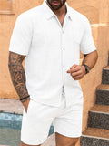 Men's Summer Jacquard Short Sleeved Set for Men