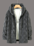 Unisex Autumn Street Solid Color Zip Up Long Sleeve Hooded Coats
