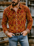 Men's Retro Style Button Up Western Vintage Shirts