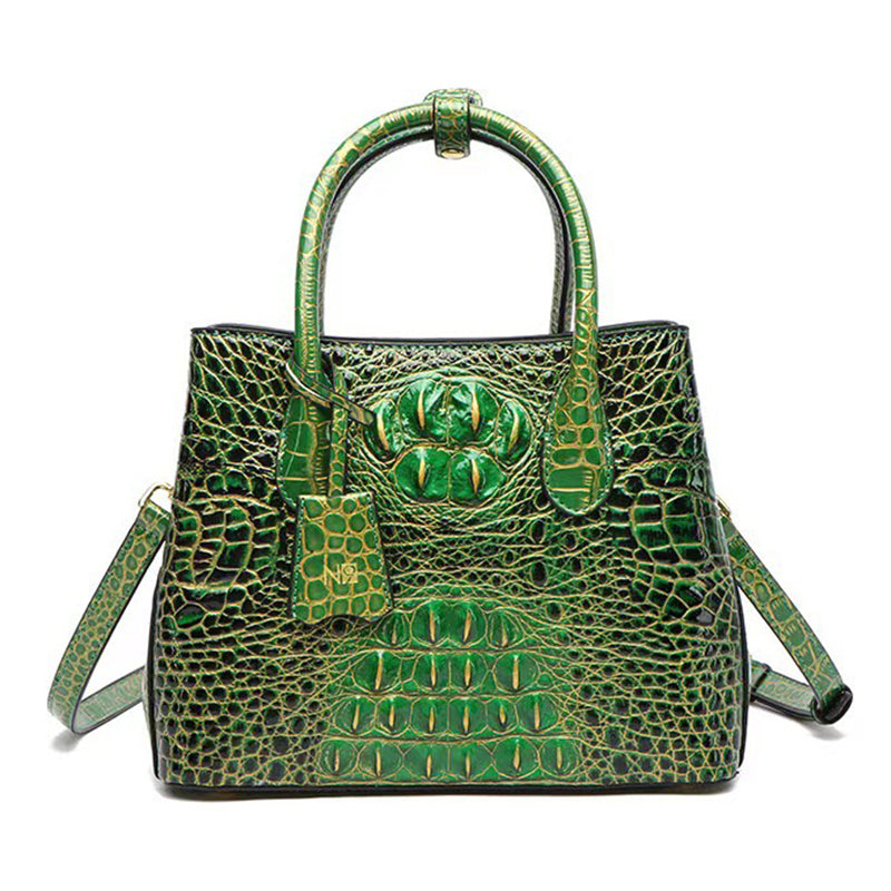 Ladies Trendy Retro High-grade Crocodile Print Handbags
