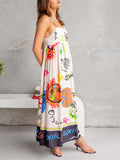 Lovely Cartoon Printed Women's Back Tie-up Dress
