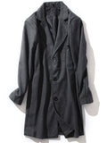 Men's Winter Single Breasted Mid-length Slim Fit Long-sleeved Overcoat Coats