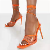 Sexy Ankle Strap Thin High Heels Women's Roman Sandals