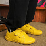 Men's Faux Leather Solid Color Hook and Loop Fastener Flats Shoes